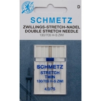 SCHMETZ - Zwilling-Stretchnadel  4,0 / 75/Flachkolben