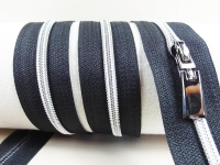 Endless zipper model “Shine” / spiral 3mm silver