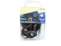 Eyelets with washers and tools 14 mm copper