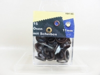 Eyelets with washers and tools 11 mm old copper