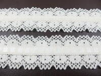 1m cotton ribbons model "Chic" / cream / width 40 mm