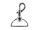 Carabiner hook 40 mm model “d-ring” silver