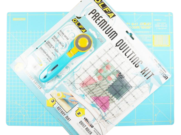 OLFA model - RTY-2C / STQR starter set / mat + rotary cutter + ruler