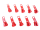 Delrin VISLON Zipper for 6 mm zippers red