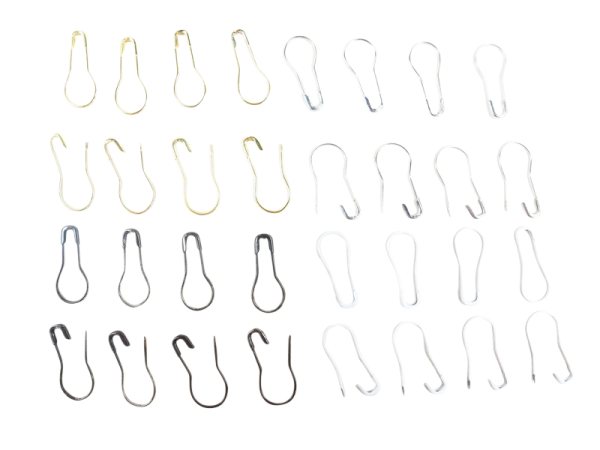 Safety pins pear shape / 22 mm / 1000 pieces
