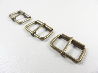 Belt buckles with rotating cylinder 50 mm old brass