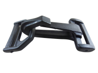 Plastic fastener for bags - model "X" 25 mm black