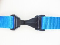 Plastic fastener for bags - model "X" 25 mm black