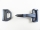 Plastic fastener for bags - model "X" 25 mm black