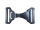 Plastic fastener for bags - model "X" 30 mm black