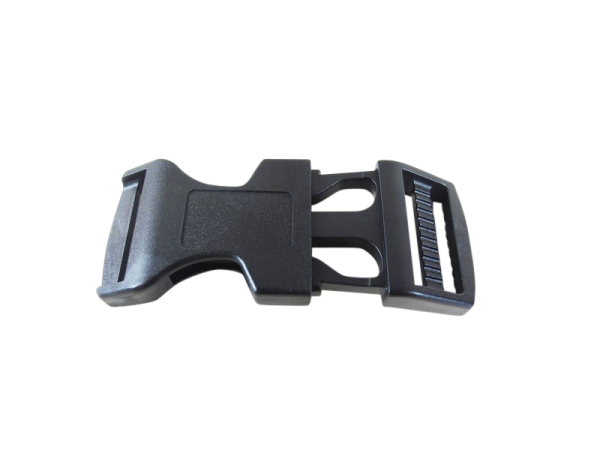Plastic buckle with curvature 25 mm black