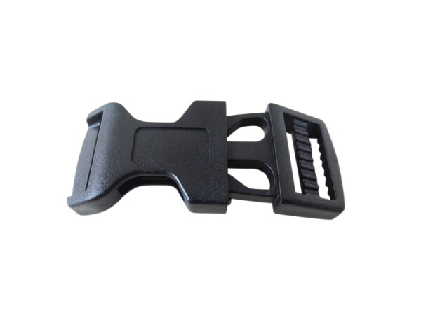 Plastic buckle with 20 mm black curvature