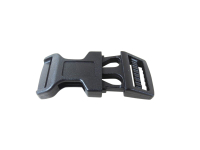 Plastic buckle with 15 mm black curvature