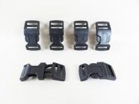 Plastic buckle with 15 mm black curvature