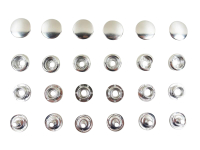 Druckknöpfe "Motto-Groß"  17 mm ohne Werkzeug / 100er Set silber