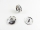 Press fasteners "Mini" for sewing on 5.5 mm / 6 pieces silver