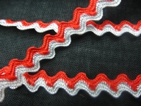 Ragged braid red and white