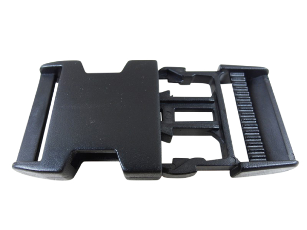 Steckschnalle aus Kunststoff - 40 mm schwarz / gerade Form