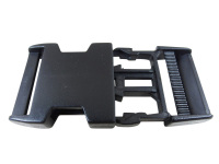 Plastic buckle - 40 mm black / straight shape