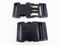 Plastic buckle - 40 mm black / straight shape