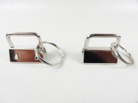 Blanks for lanyards / clip clips / lanyard - 25 mm silver