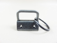 Rohlinge für Schlüsselbänder / Bügelklemmen / Schlüsselband - 25 mm alt-silber