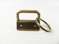 Rohlinge für Schlüsselbänder / Bügelklemmen / Schlüsselband - 25 mm altmessing