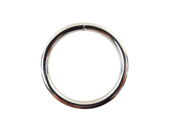 Round ring / metal ring - silver 16 mm / welded