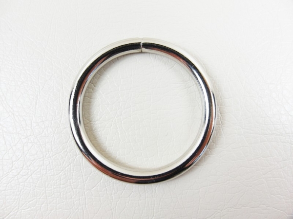 Rundring / Metallring - silber 30 mm  / geschweißt