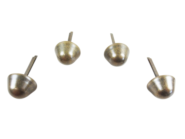 Taschenfüsse / Bodengleiter / 4 Stück=1 Set - Modell "Italy" 22 mm  altmessing
