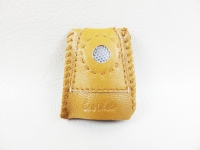 Leather thimble with metal disc from Sew Mate/ size S