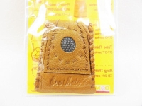 Leather thimble with metal disc from Sew Mate/ size S