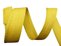 Twill tape seam tape 20 mm / 100% cotton yellow