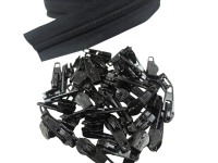 Zipper 3 mm spiral model-short black