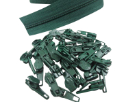 Zipper 3 mm spiral model-short fir green
