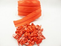 Zipper 3 mm Spirale Modell-kurz orange