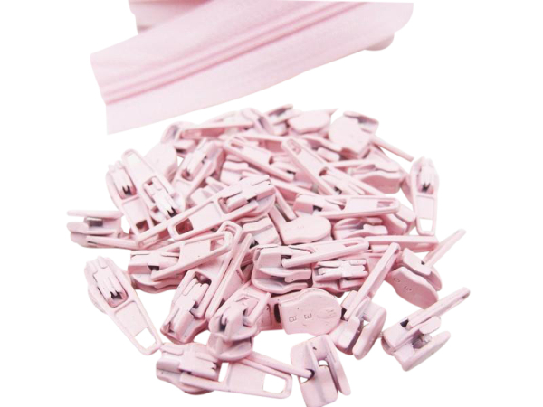 Zipper 3 mm Spirale Modell-kurz  zartrosa