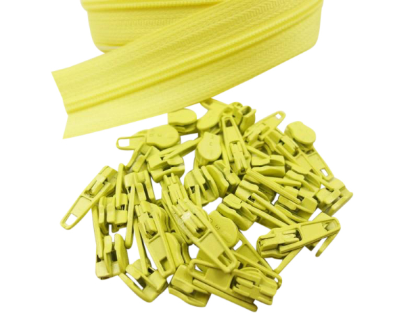 Zipper 3 mm Spirale Modell-kurz zart-gelb