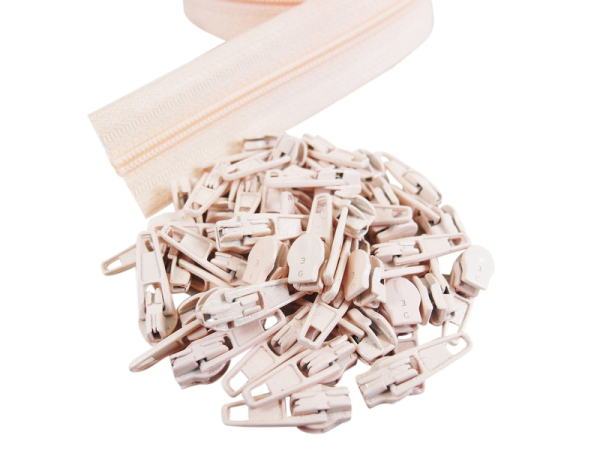 Zipper 3 mm Spirale Modell-kurz  lachs