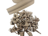 Zipper 3 mm spiral model-short gray-beige