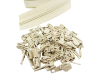 Zipper 3 mm spiral model-short delicate beige