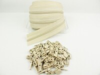 Zipper 3 mm Spirale Modell-kurz zart-beige