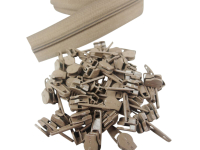 Zipper 3 mm spiral model-short beige-brown
