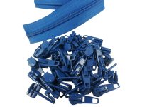 Zipper 3 mm spiral model short ocean blue