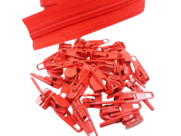 Zipper 3 mm spiral model-short red