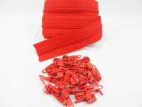 Zipper 3 mm Spirale Modell-kurz rot