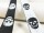 Skull webbing 30 mm in black and silver