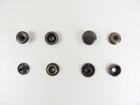 Snap fasteners "Point" - ring spring "Sport + Camping" large pack of 100 15 mm / without tools old brass