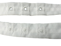 Snap fastener ribbon 50cm - white