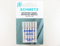 SCHMETZ - 5 Microtex Nadeln Stärke 80 / 12 Flachkolben